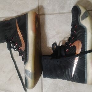 mens Kobe X Black and Gold Athletic Shoes
